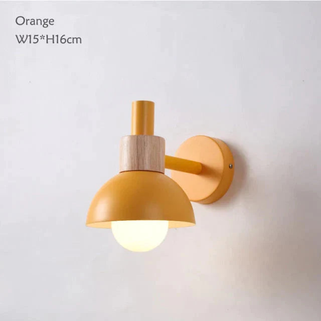 Leanne | Wooden Wall Lamp Orange