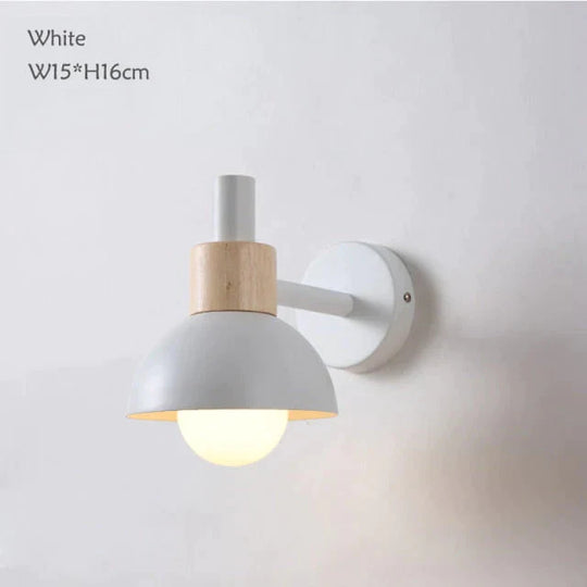 Leanne | Wooden Wall Lamp White