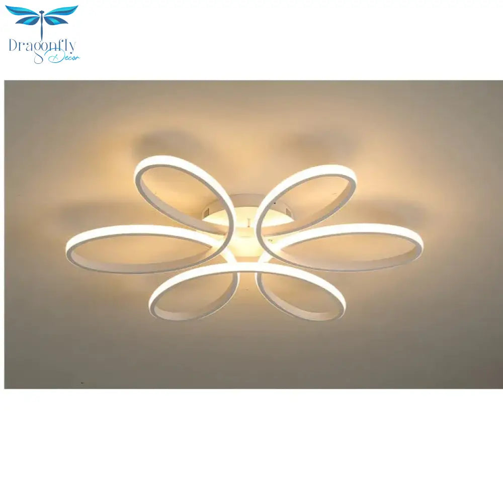 Led Ceiling Lamp Flower - Shaped Living Room Simple Study Hotel Light In The Bedroom