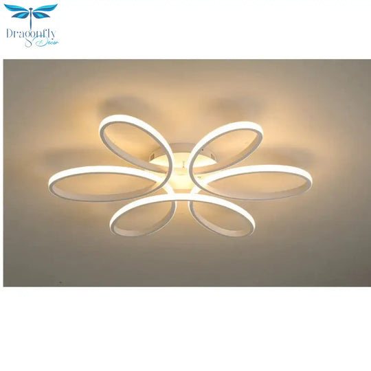 Led Ceiling Lamp Flower - Shaped Living Room Simple Study Hotel Light In The Bedroom