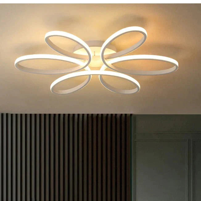 Led Ceiling Lamp Flower - Shaped Living Room Simple Study Hotel Light In The Bedroom