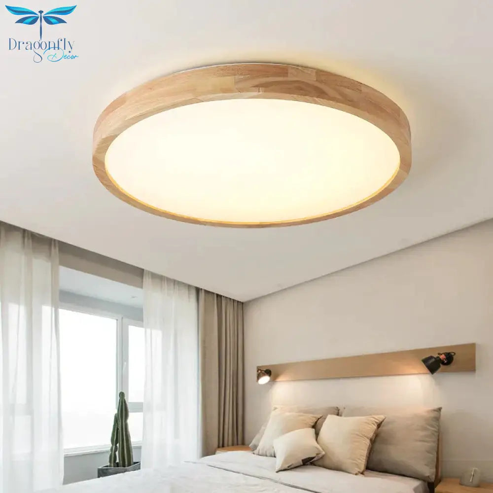 Led Ceiling Light Modern Lamp Panel Living Room Round Lighting Fixture Remote Control