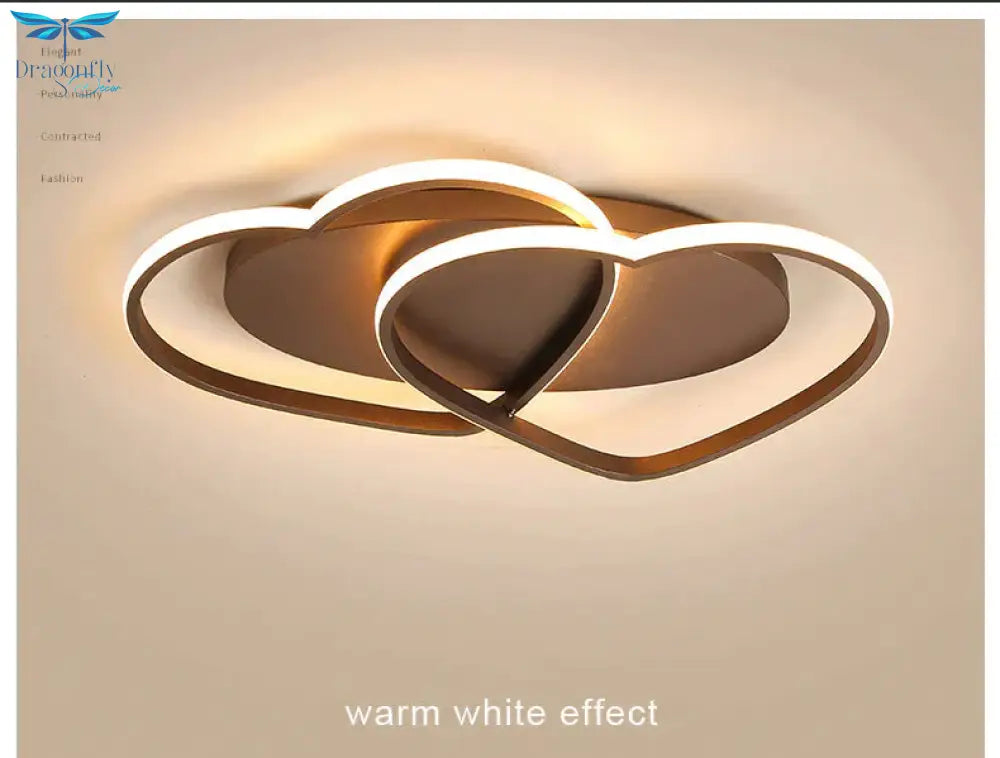 Led Chandelier Ceiling Lamp Modern Lighting Plafondlamp Heart - Shaped Light For Living Room
