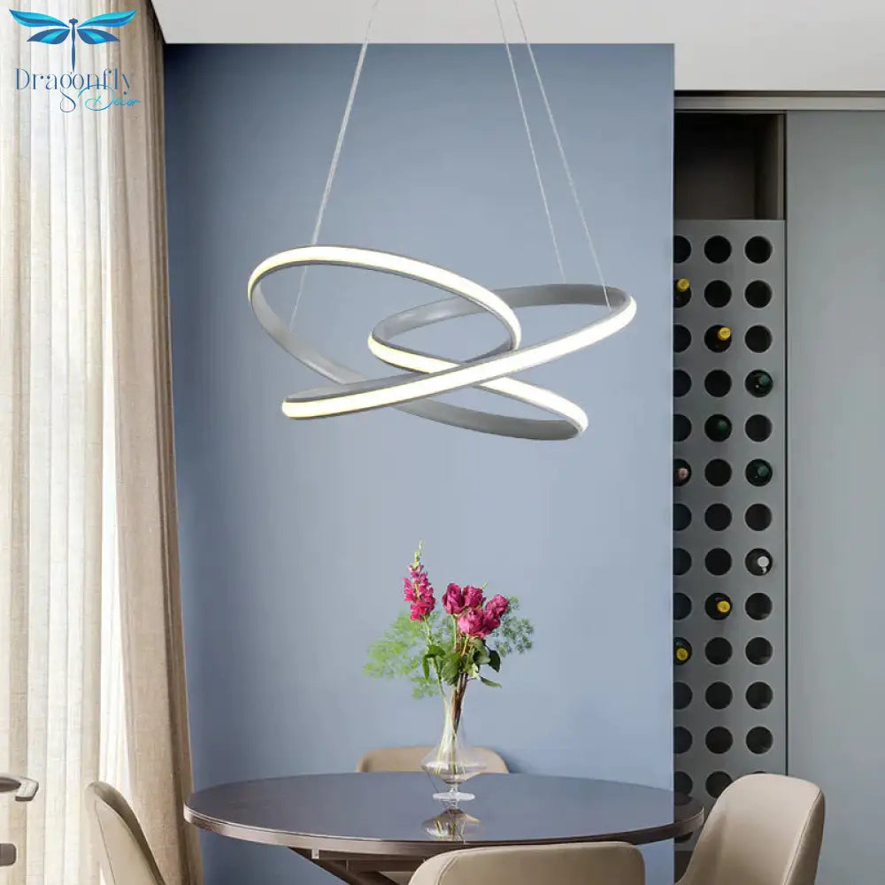 Led Dining Room Chandelier Master Bedroom Lamp Post Modern Simple Luxury Pendant