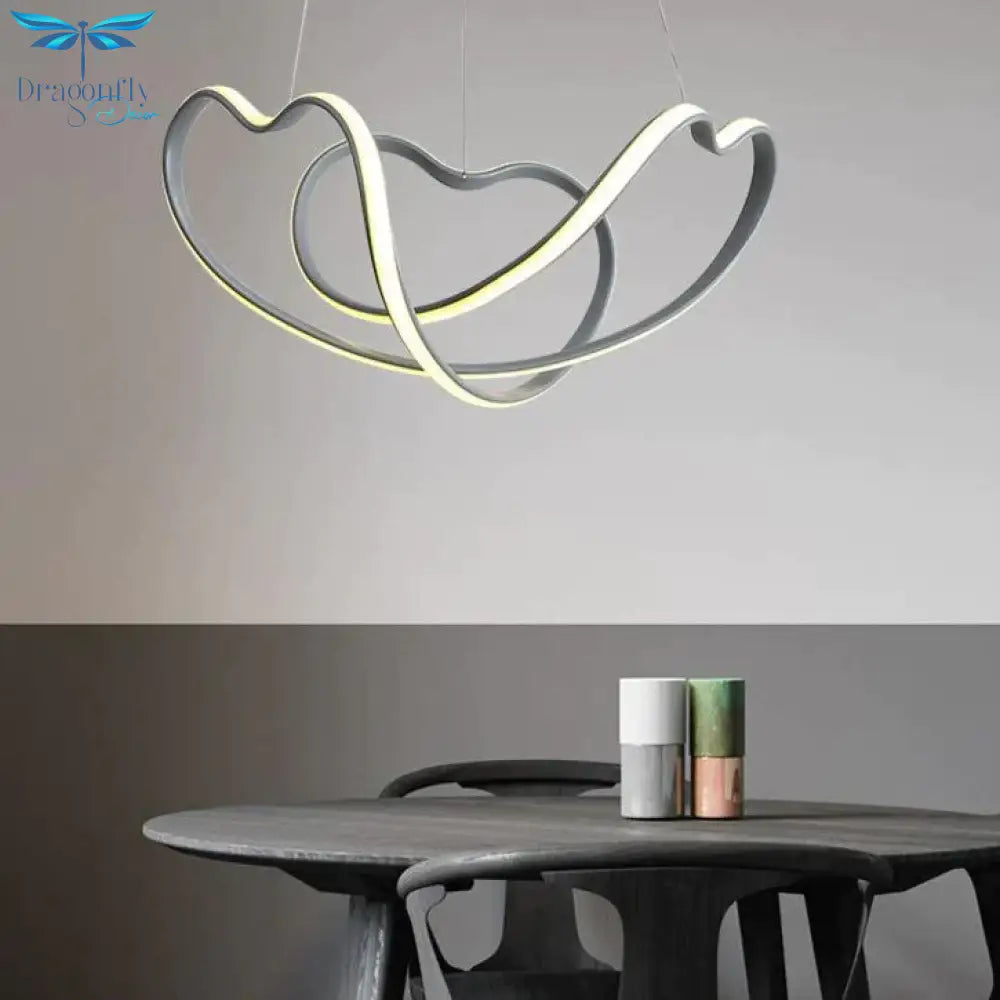 Led Dining Room Chandelier Master Bedroom Lamp Post Modern Simple Luxury Pendant