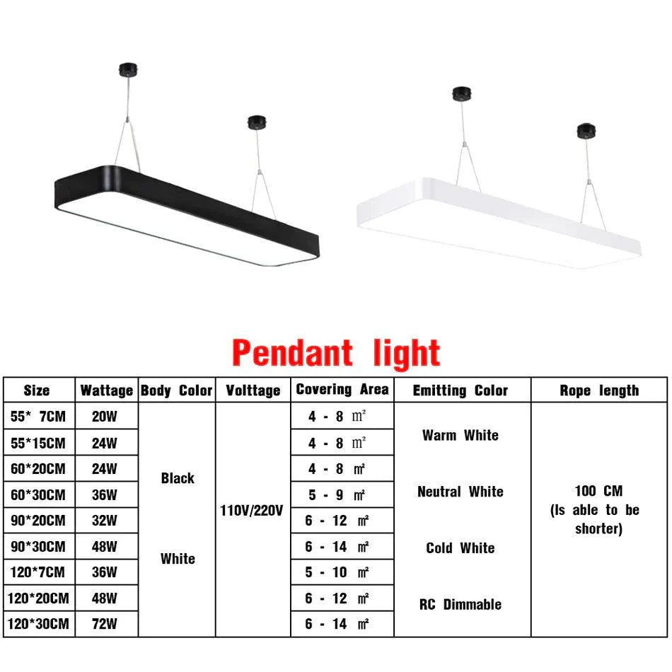 Led Modern Ceiling Light Lam Surface Mount Flush Panel Rectangle Lighting For Home And Commercial