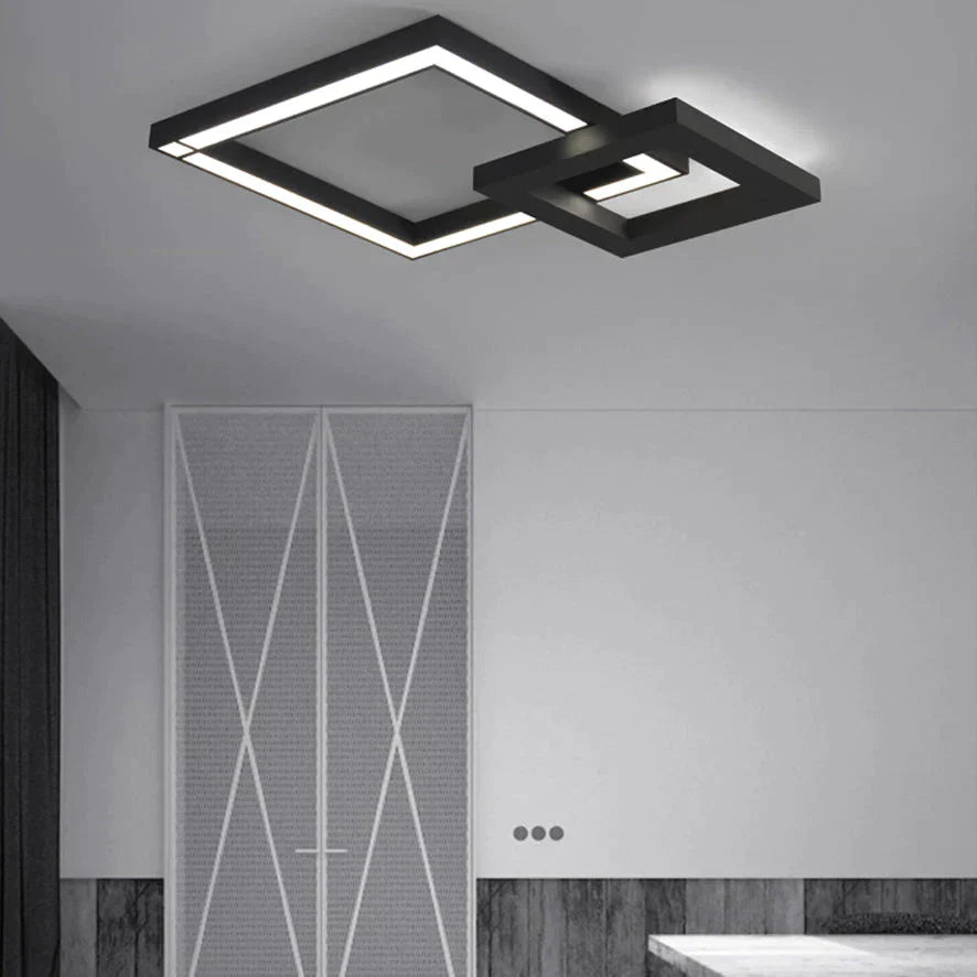 Led Modern Geometric Iron Acryl Black White Lamp.led Light.ceiling Lights.led Ceiling Lamp For