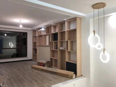 Led Nordic Wooden Iron Acryl Rings Diy Lamp Light.pendant Lights.pendant Lamp.pendant Light For