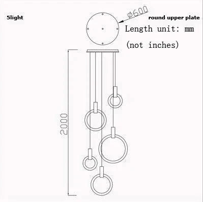 Led Nordic Wooden Iron Acryl Rings Diy Lamp Light.pendant Lights.pendant Lamp.pendant Light For