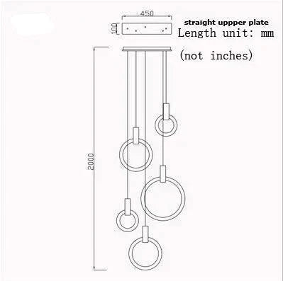 Led Nordic Wooden Iron Acryl Rings Diy Lamp Light.pendant Lights.pendant Lamp.pendant Light For