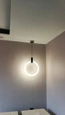 Led Nordic Wooden Iron Acryl Rings Diy Lamp Light.pendant Lights.pendant Lamp.pendant Light For