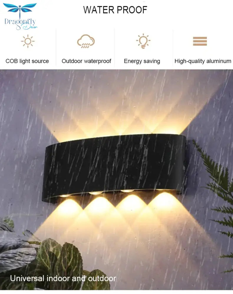 Led Outdoor Wandlamp Waterdichte Ip65 Up Down Aluminium Voor Tuin Veranda Blaker Verlichting 110V