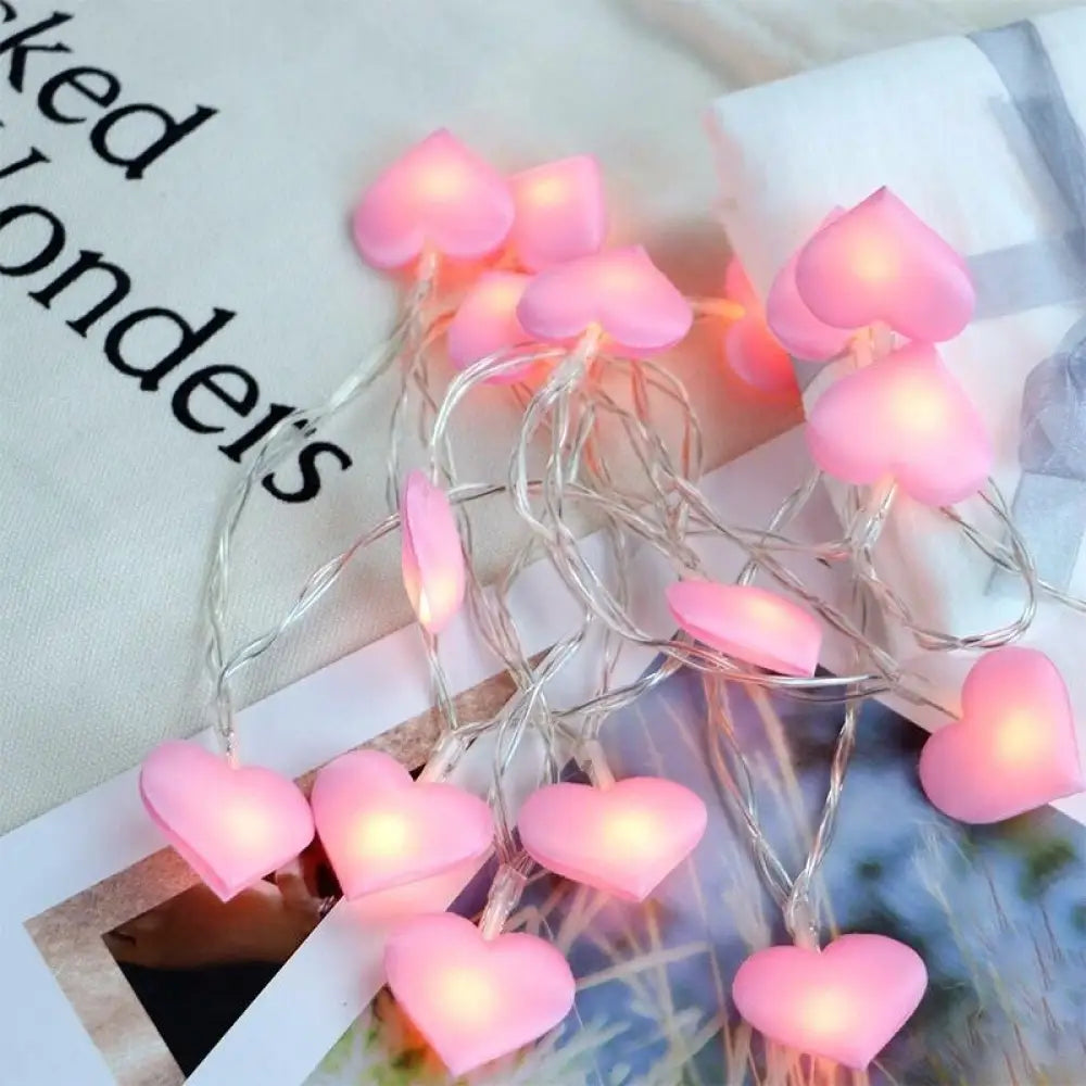 Led Paper Cranes Fairy Lights: Ideal For Gazebo Festivities And Holiday Celebrations Heart Pink /