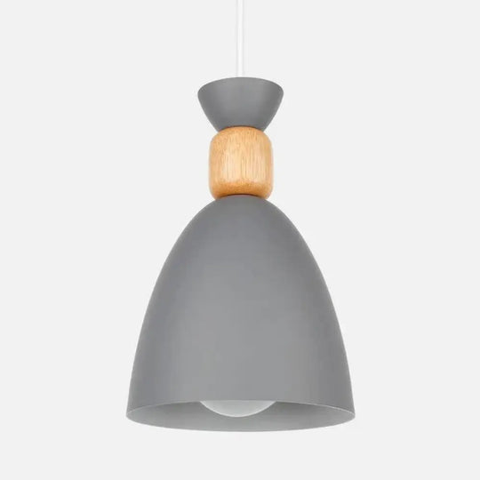 Led Pendant Lamp Modern Hanging Lights Lighting Wood For Restaurant Dining Room Bedroom Gray No Bulb