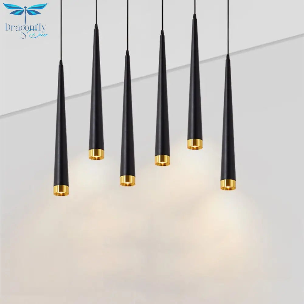 Led Pendant Lights Cone Long Tube Hanging Lamp Kitchen Lighting 7W