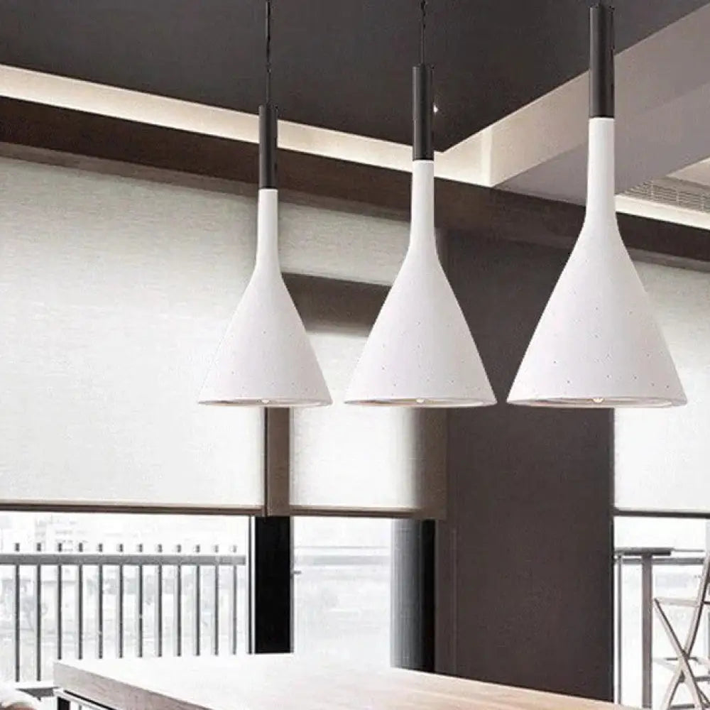 Led Pendant Lights Imitation Concrete Resin Hanging Lamp Black White Red /Grey For Restaurant