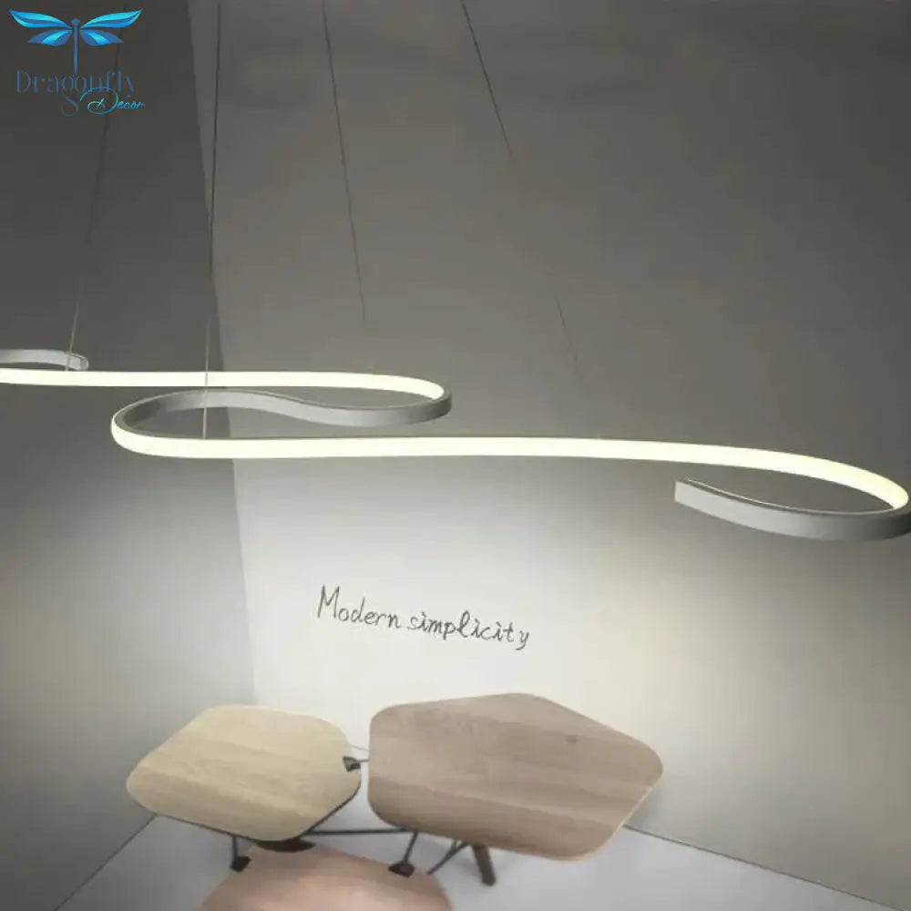 Led Restaurant Chandelier Modern Minimalist Creative Office Light In The Bedroom Coffee Shop Study