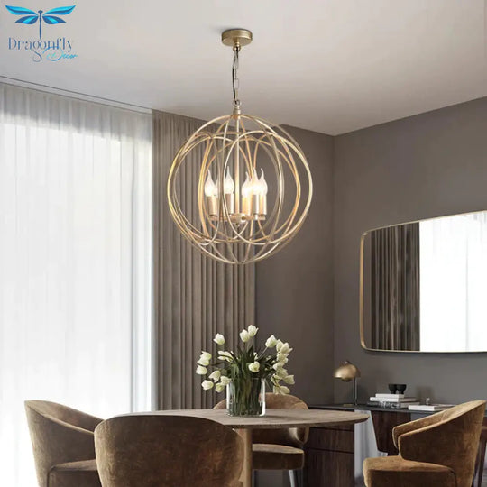 Led Restaurant Chandelier Modern Simple Round Creative Living Room Lamp Light In The Bedroom Study
