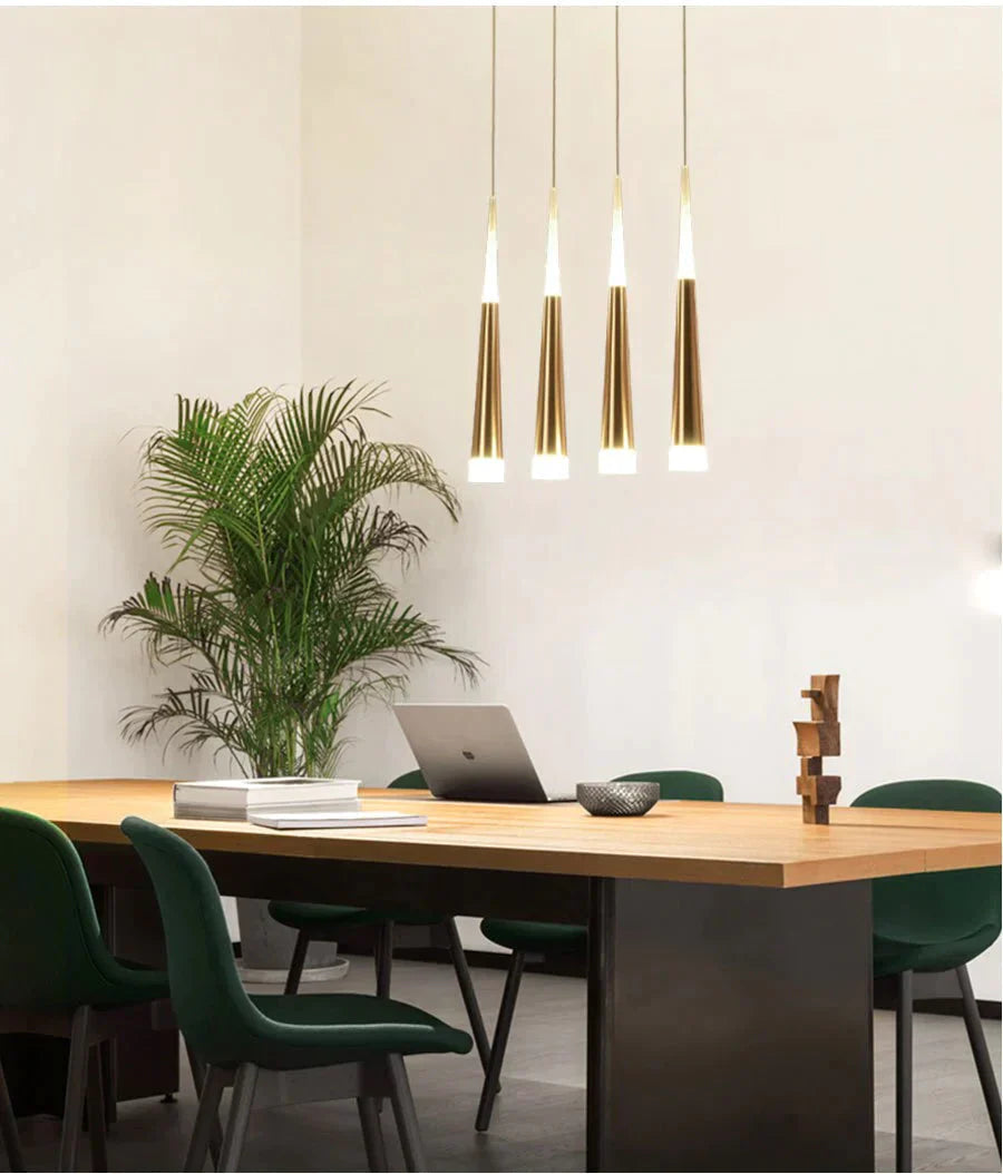 Led Simple Pendant Lights Gold Lamp For Living Room Lustre Ceiling Fixtures