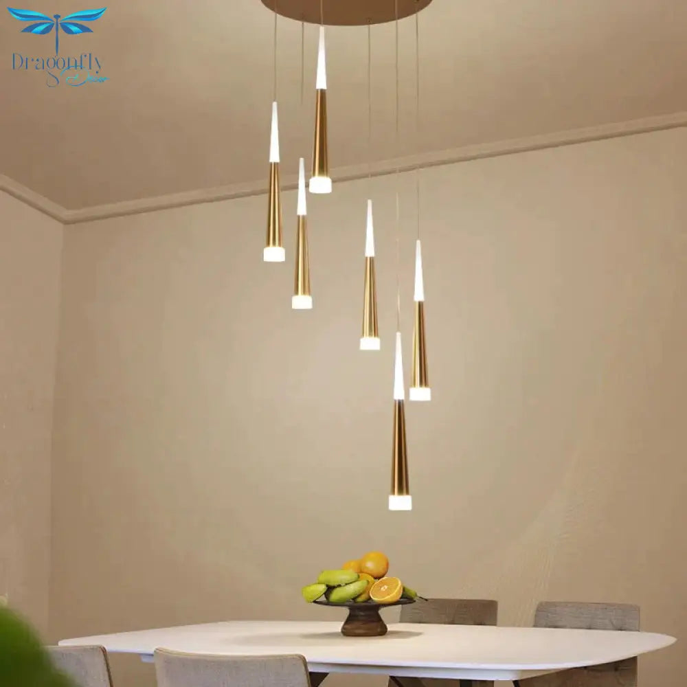 Led Simple Pendant Lights Gold Lamp For Living Room Lustre Ceiling Fixtures