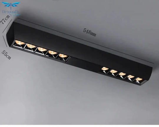 Led Strip Mounted Spotlights Simple And Fashionable Living Room Office Ceiling - Mounted Linear