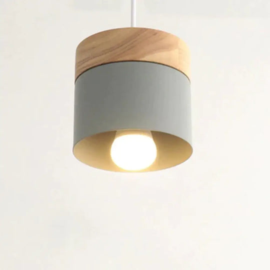 Led Wood Pendant Light Modern Nordic Lamp Lighting Bedroom Bedside Study Corridor Hotel Lamps Kaki