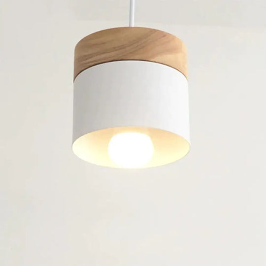 Led Wood Pendant Light Modern Nordic Lamp Lighting Bedroom Bedside Study Corridor Hotel Lamps White
