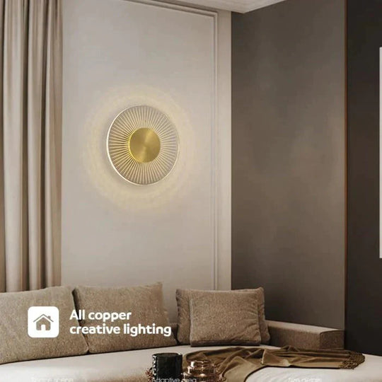 Light Luxury Modern Living Room Bedroom Copper Wall Lamp Lamps