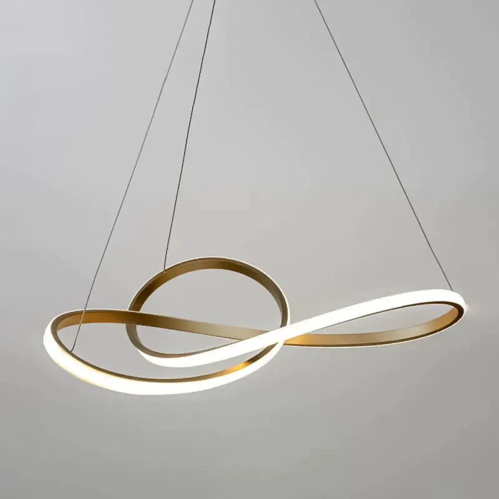 Light Luxury Simple Golden Circle Chandelier Led Nordic Modern Special - Shaped Gold 50Cm - Warm