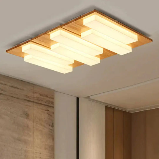 Living Room Ceiling Lamp Atmosphere Light In The Bedroom Log Hall 6 Heads / Warm Light