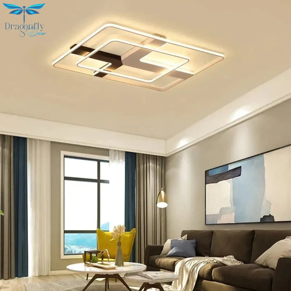 Living Room Ceiling Lamp Square For 10 - 25 Meteres Bedroom Dimmer Light Fixtures Lamparas De Techo