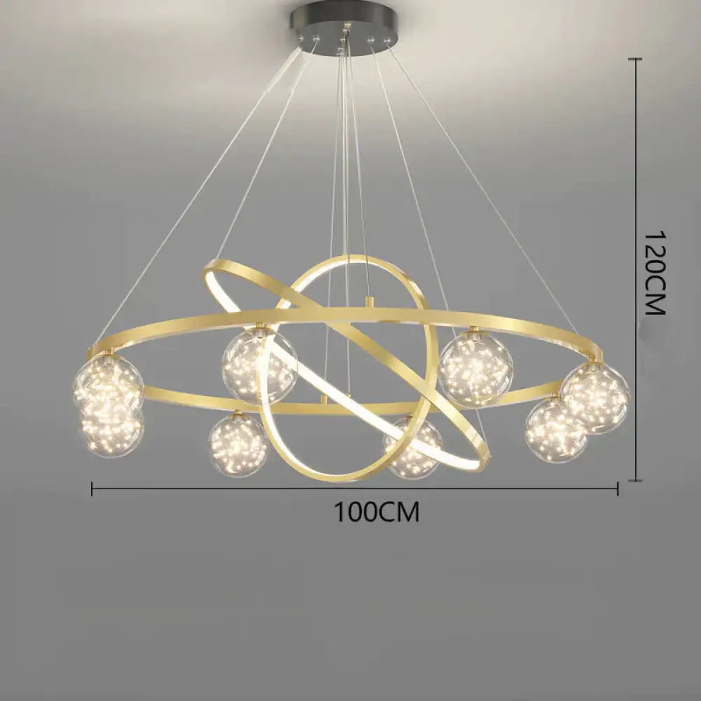 Living Room Chandelier Led Creative Romantic Starry Hall Dining Atmosphere Bedroom Bar Gold /