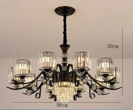 Living Room Crystal Chandelier Modern Simple Light Luxury Restaurant Atmospheric Lamp As Show / 10
