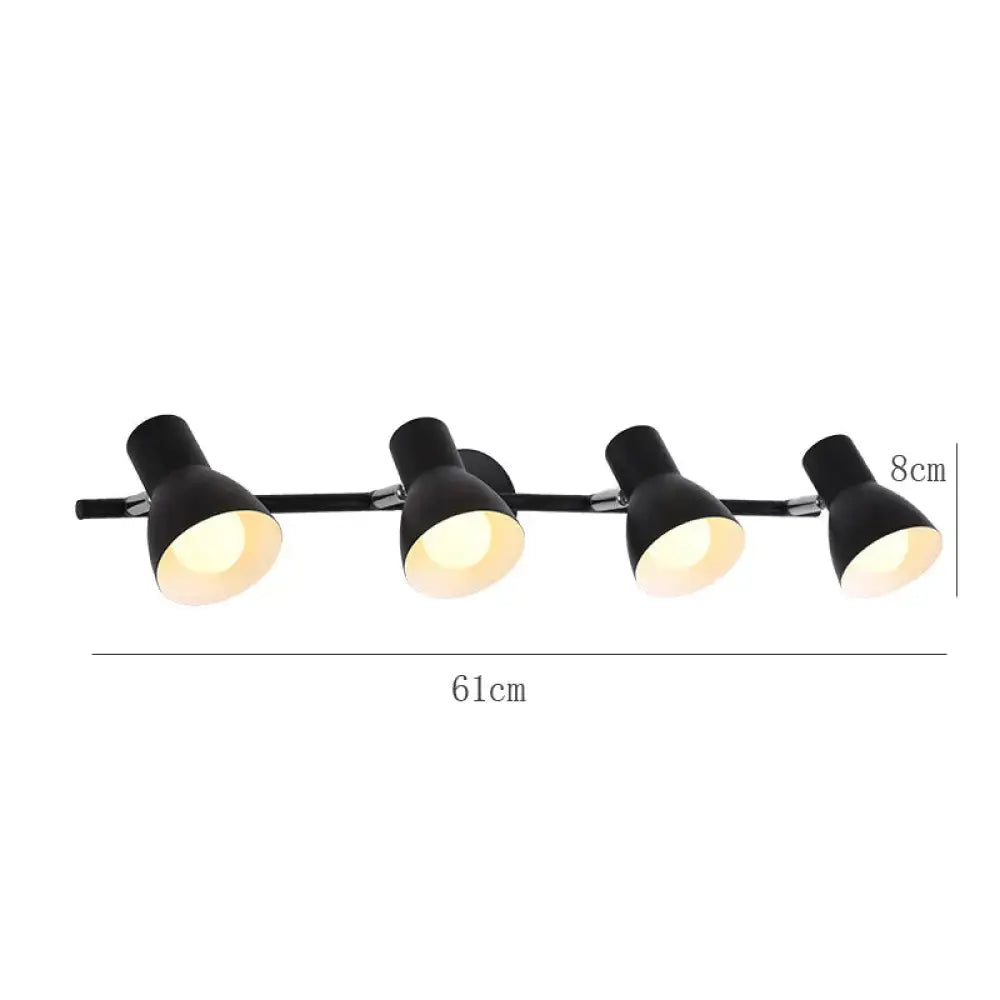 Living Room Desk Reading Wall Lamp Restaurant Ceiling Black Horn Multi - Head / 4 Heads Without