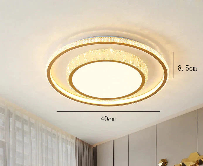 Living Room Lamp Simple Atmosphere Led Ceiling Crystal Bedroom
