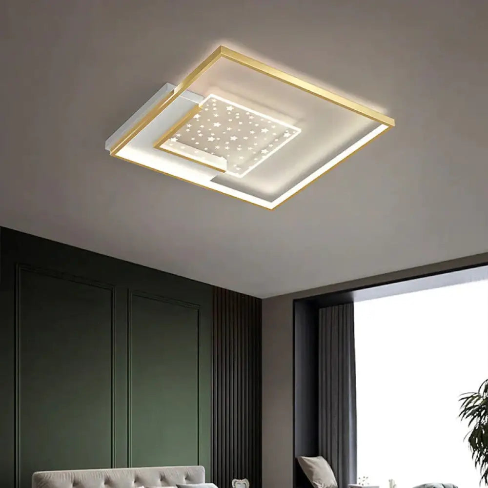 Living Room Lamp Star Ceiling Simple Modern Light Luxury Hall Creative Master Bedroom Square /