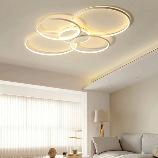 Living Room Main Lamp Atmospheric Hall Minimalist Circular Ring Indoor Ceiling