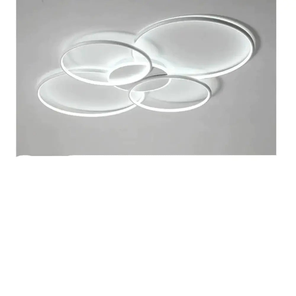 Living Room Main Lamp Atmospheric Hall Minimalist Circular Ring Indoor Ceiling White / L 70Cm Light