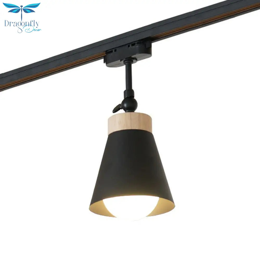 Living Room Semi Flush Mount Lamp With Cone Metal Shade Pendant Lighting
