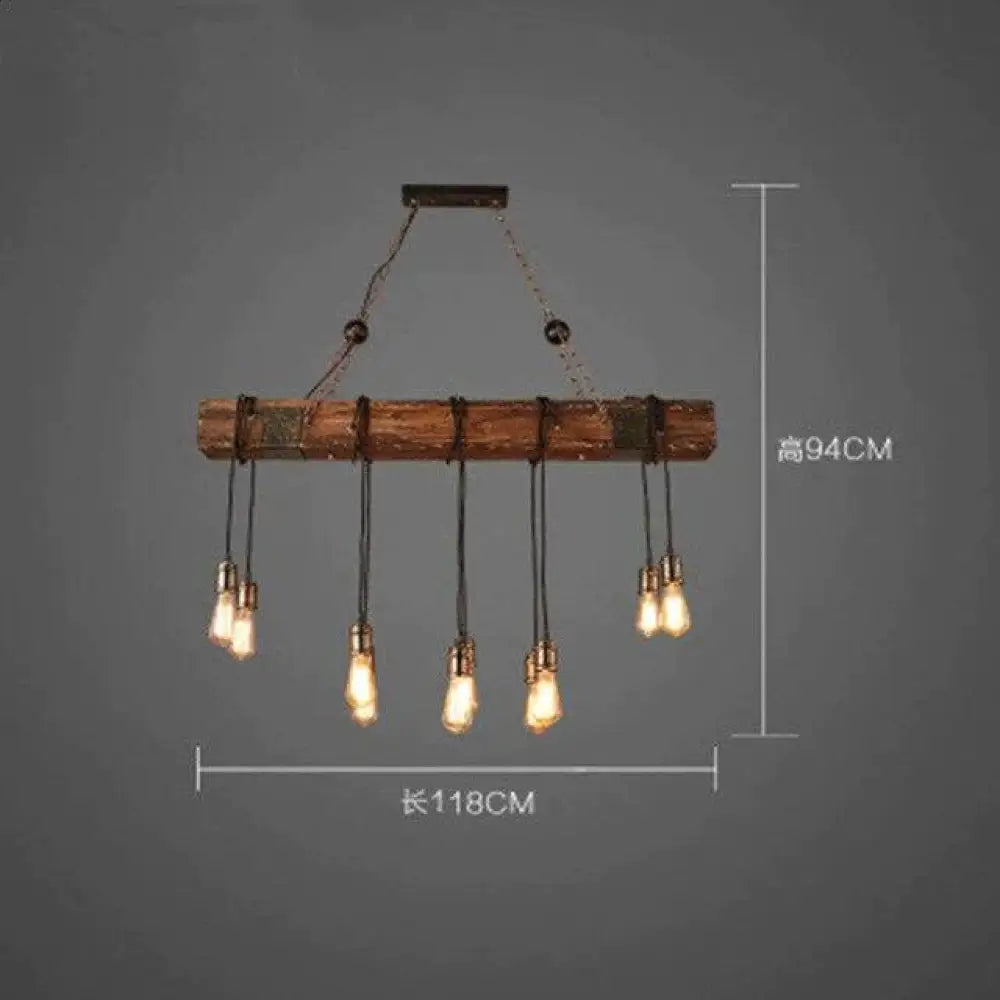 Loft Retro Old Boat Solid Wood Bar Industrial Pendant Lamp Vintage Creative Personality Wooden For