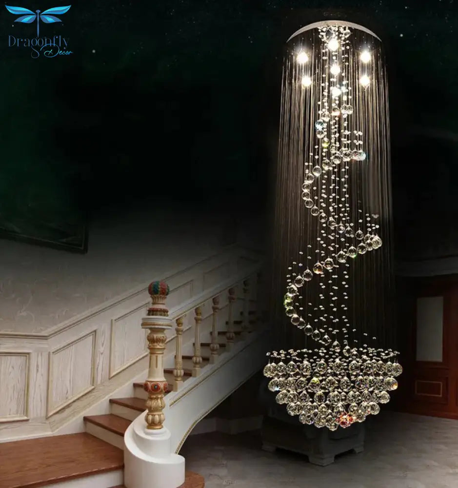 Loft Vintage Nordic Chandelier Crystal Modern Lamp With Gu10 7 Lights For Bedroom Living Room Hotel