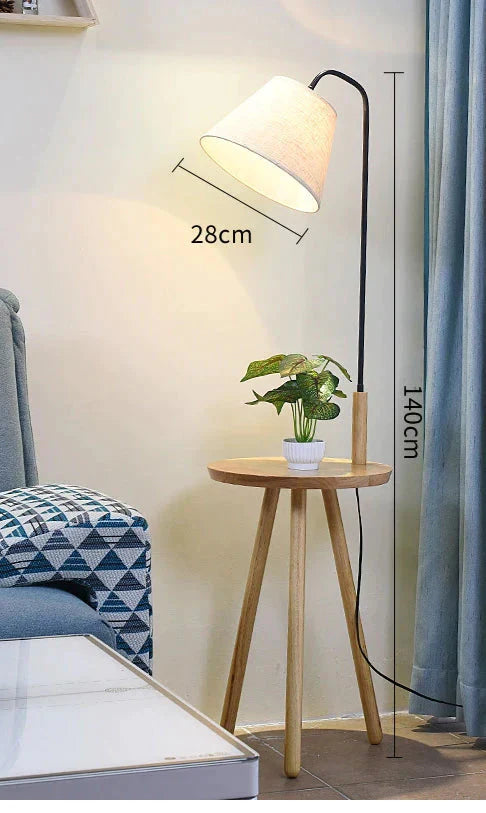 Log Floor Lamp Creative Living Room Sofa Coffee Table Study Balcony Personality Small Cloth Cover