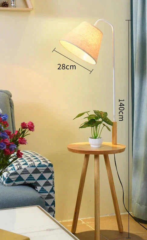 Log Floor Lamp Creative Living Room Sofa Coffee Table Study Balcony Personality Small Cloth Cover