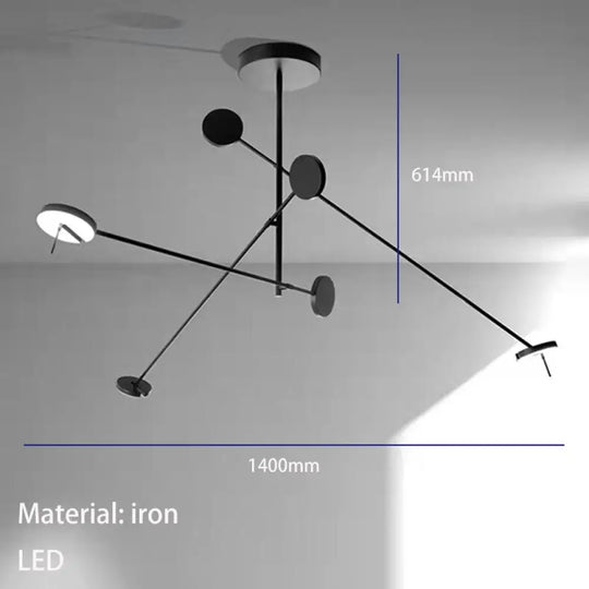 Long Arm Led Wall Lamp Home Bedside Atmosphere Decoration Sconce Minimalist Office Lights Black /