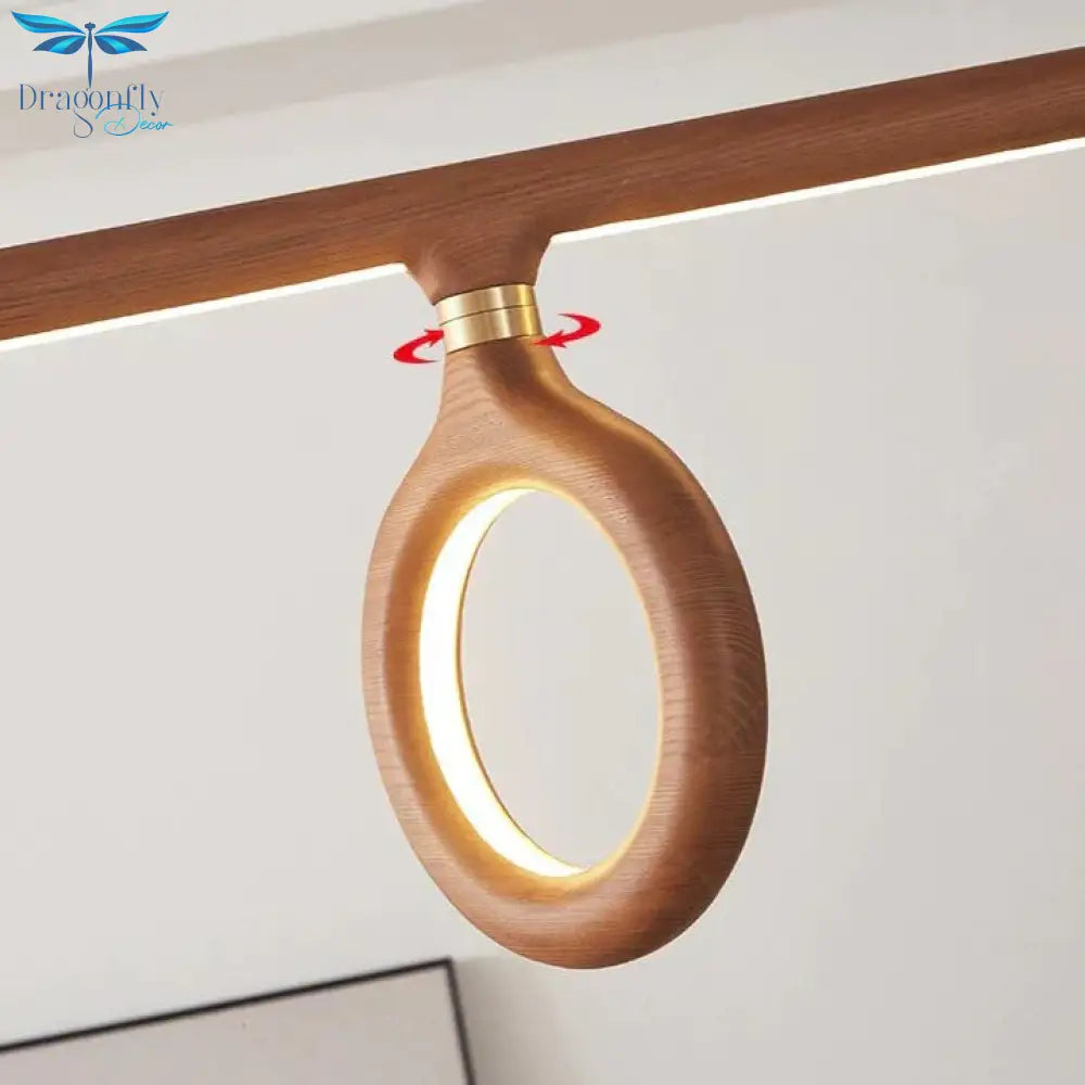 Long Chandelier Study Light Luxury Simple Wind Tea Room Lamp Log Nordic Minimalist Creative Solid