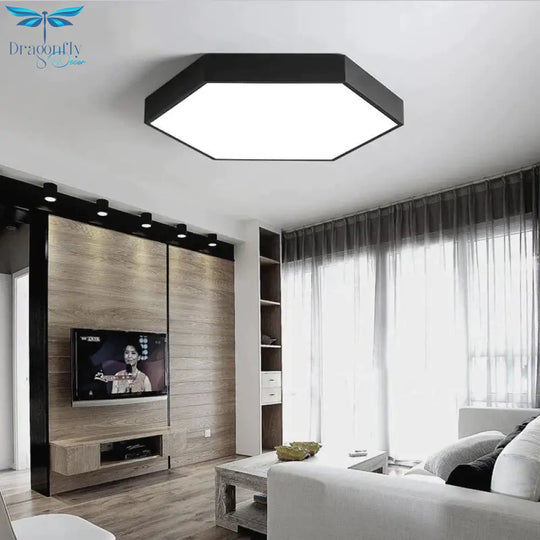 Luminaires Modern Led Ceiling Light For Living Room Bedroom Black&White Simple Mounted Home Lamps