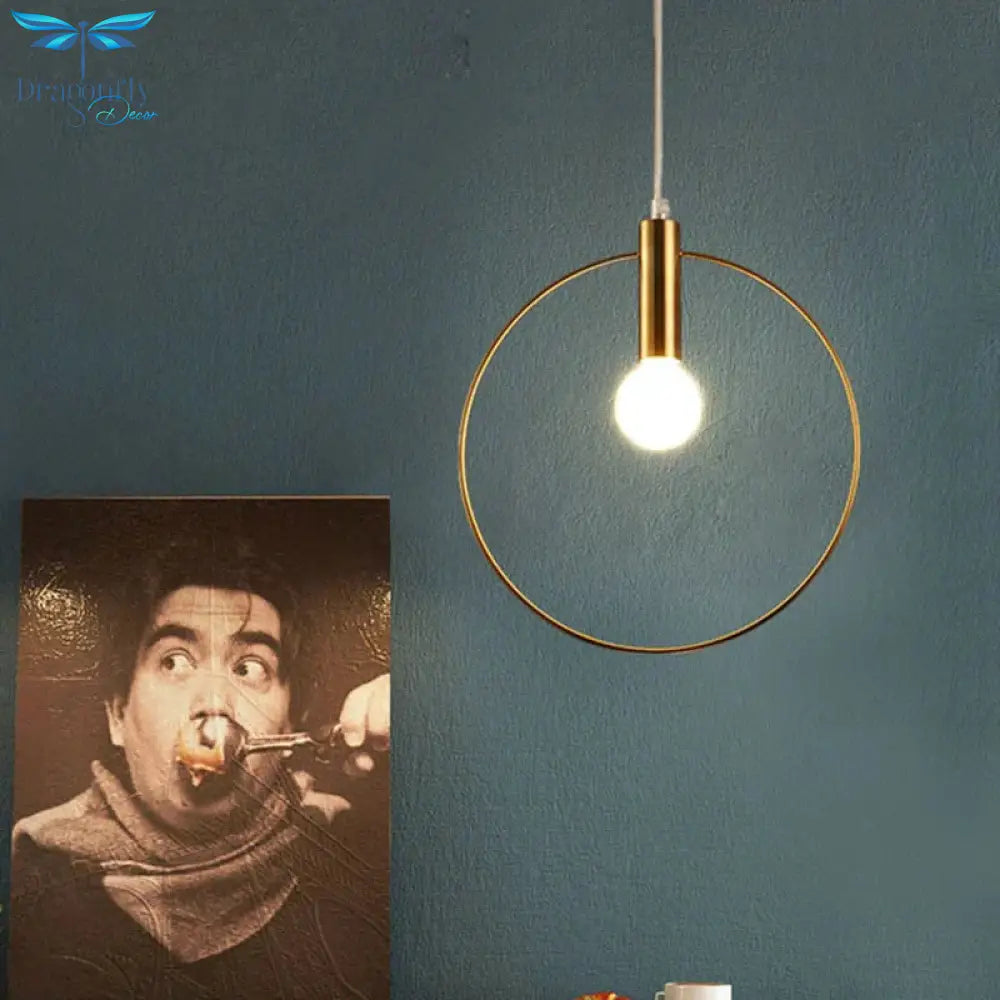 Luminaria Lustres E Pendentes Para Sala De Jantar Single Ring Pendant Lights Hanglamp Modern