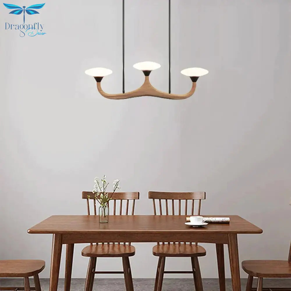 Luna - Modern Wood 3 Head Pendant Lamp Light
