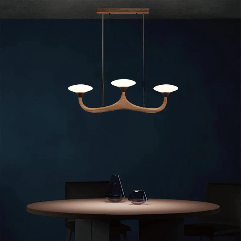 Luna - Modern Wood 3 Head Pendant Lamp Light
