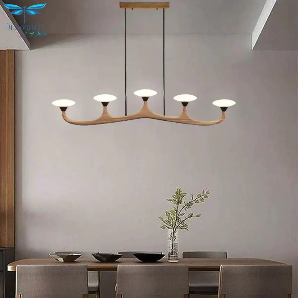 Luna - Modern Wood 3 Head Pendant Lamp Light